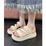 ソフト ギャザー ストラップ コンフォート フラット サンダル | レースレディース  | 詳細画像12 