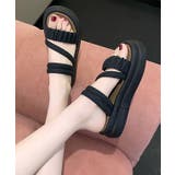 ソフト ギャザー ストラップ コンフォート フラット サンダル | レースレディース  | 詳細画像7 