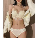 バタフライ レース ノンワイヤー ダブルストラップ ブラ&ショーツ | レースレディース  | 詳細画像17 