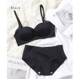 ソリッドカラー ノンワイヤー シームレス カットアウト ブラ&ショーツ | レースレディース | 詳細画像9