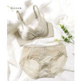 サテン レース ツイスト シームレス ブラ&ショーツ | レースレディース  | 詳細画像15 