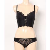 レーシィ スカラップ ビスチェ風 脇高 ブラ&ショーツ | レースレディース | 詳細画像11