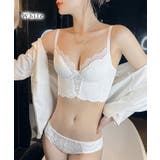 レーシィ スカラップ ビスチェ風 脇高 ブラ&ショーツ | レースレディース | 詳細画像14