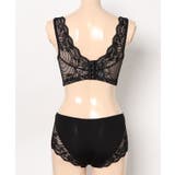 Vネック チャーム付き レーシィ ソフト ノンワイヤー ブラ&ショーツ | レースレディース | 詳細画像13