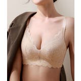 チャーム付き 脇高 レース 3/4 ノンワイヤー ブラジャー | レースレディース  | 詳細画像17 