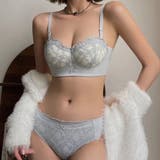 2WAY ダブルリボン ノンワイヤー 1/2 ブラ&ショーツ | レースレディース  | 詳細画像1 