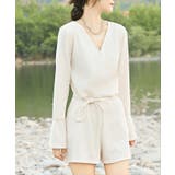 ソリッドカラー Vネック カシュクール風 | レースレディース  | 詳細画像6 