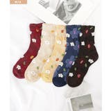 【5足セット】フラワー モチーフ メッシュ | レースレディース  | 詳細画像2 