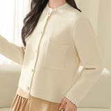 フェイクレイヤード ハートボタン 長袖 | レースレディース  | 詳細画像1 