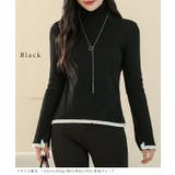 配色 ライン ハイネック | レースレディース  | 詳細画像3 