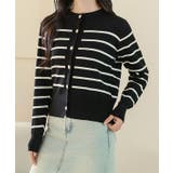 ラウンドネック ボーダー柄 長袖 | レースレディース  | 詳細画像6 