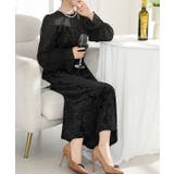 ダマスク柄 シフォン ドッキング | レースレディース  | 詳細画像6 