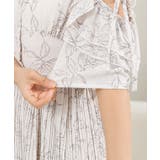 ボタニカル柄 袖カットアウト プリーツ | レースレディース  | 詳細画像17 