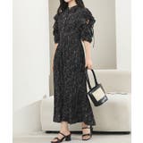 ボタニカル柄 袖カットアウト プリーツ | レースレディース  | 詳細画像8 