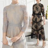 プチハイネック 総レース 7分袖 | レースレディース | 詳細画像1