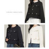 ノーカラー メタリック ボタン | レースレディース | 詳細画像2