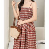 チェック柄 シャーリング キャミソール | レースレディース | 詳細画像4