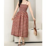 チェック柄 シャーリング キャミソール | レースレディース | 詳細画像5