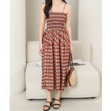 チェック柄 シャーリング キャミソール | レースレディース | 詳細画像6