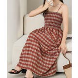 チェック柄 シャーリング キャミソール | レースレディース | 詳細画像9