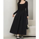 ラウンドネック 切り替え ギャザー | レースレディース | 詳細画像4