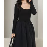 ラウンドネック 切り替え ギャザー | レースレディース | 詳細画像5