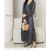 小花柄 Vネック シフォン | レースレディース  | 詳細画像3 