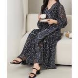 小花柄 Vネック シフォン | レースレディース  | 詳細画像6 