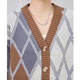 Vネック 配色 ダイヤ柄 | レースレディース  | 詳細画像9 