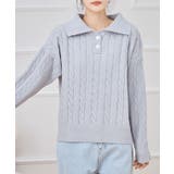 ケーブル柄 襟付き 長袖 | レースレディース | 詳細画像9