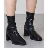 スクエアトゥ レザー調 チャンキー | レースレディース | 詳細画像10