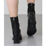 スクエアトゥ レザー調 チャンキー | レースレディース | 詳細画像7