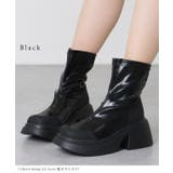 ラウンドトゥ ブロッキング 厚底 | レースレディース  | 詳細画像3 