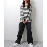 ラウンドネック マルチボーダー 長袖 | レースレディース  | 詳細画像7 