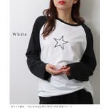 ラグランスリーブ 配色 星柄 | レースレディース | 詳細画像2