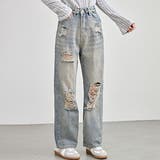 ハイウエスト セミワイド ダメージ | レースレディース | 詳細画像1