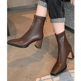 バックファスナー スクエアトゥ レザー調 | レースレディース | 詳細画像8