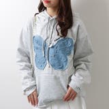 バタフライワッペン 刺繍 プルオーバー | レースレディース | 詳細画像1