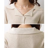 Ｖネック テーラードカラー リブニット | レースレディース  | 詳細画像18 