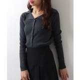 Ｖネック テーラードカラー リブニット | レースレディース  | 詳細画像9 