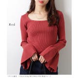 Uネック トランペットスリーブ リブニット | レースレディース | 詳細画像7