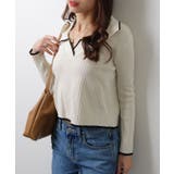 バイカラー 配色ライン Ｖネック | レースレディース  | 詳細画像16 