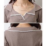 バイカラー 配色ライン Ｖネック | レースレディース  | 詳細画像18 