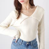 襟付き タイトシルエット Vネック | レースレディース  | 詳細画像1 