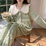 ビッグカラー モチーフ付き フリース | レースレディース | 詳細画像1