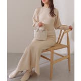 ソリッドカラー クルーネック リブニット | レースレディース  | 詳細画像17 