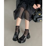 レザー調 クラシカル 厚底 | レースレディース  | 詳細画像4 