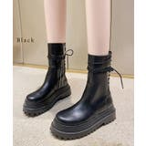 レザー調 バック レースアップ | レースレディース  | 詳細画像2 