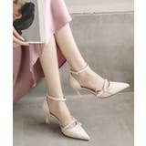 レザー調 ポインテッド パールライン | レースレディース  | 詳細画像3 