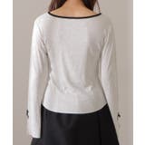 配色 クルーネック リボン付き | レースレディース  | 詳細画像18 